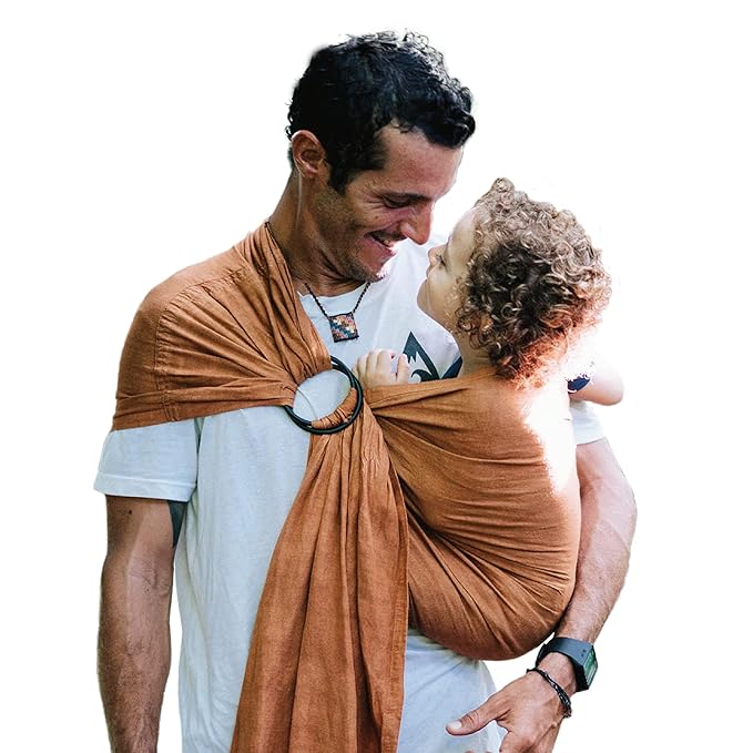 Nalakai Luxury Ring Sling Baby Carrier, Soft Linen Blend Baby Sling, Baby Wrap, Wear Your Little One Close to Your Heart, Comfort, Style
