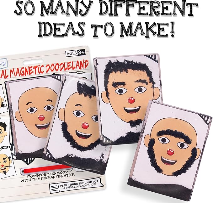 ArtCreativity Magnetic Drawing Face - 2 Pack - Travel Toys for Kids, Magnetic Toys Game, Magnet Drawing Doodle Board for Kids - Retro Toy, Vintage Toy, Travel Essentials Games for Ages 3+