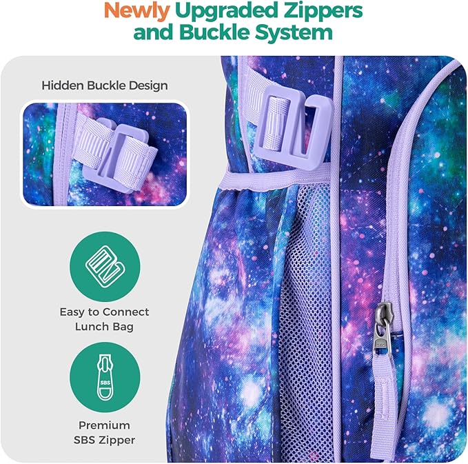 Choco Mocha Cheetah Backpack for Girls, Elementary School Backpack for Girls Ages 6-8 Kids Kindergarten Backpack Bookbag 17 Inch with Chest Strap, Purple
