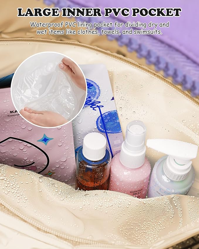 Initial Duffle Bag, Carry On Bags for Women，Gift Idea for Women Her-Overnight Bag with Wet Pocket，Lightweight Travel Bags Personalized Gym Tote with Makeup Pouch