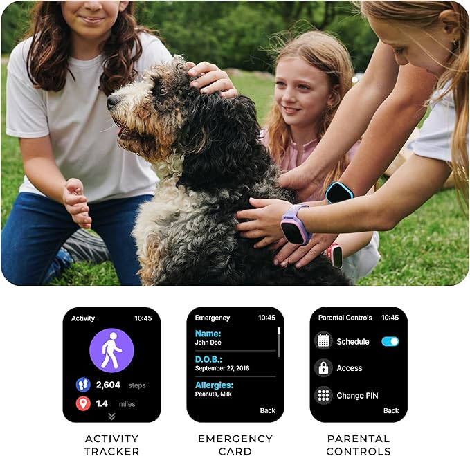 PlayZoom 4 Kids Smartwatch, Educational Tech Toy – 25+ Games, Selfie Camera, Audiobooks, Step Tracker, Water‑Resistant, Parental Controls, Long Battery, Ages 4‑12, Navy Dinosaurs