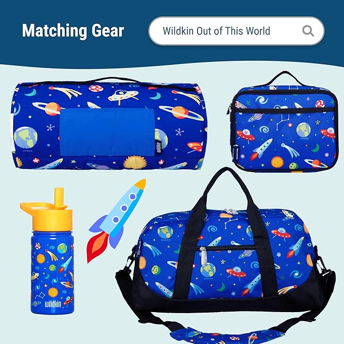 Wildkin ECO rPET 15-inch Kids Backpack – Sustainable, Padded, Adjustable – Out of This World