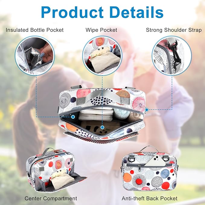 Accmor Stroller Organizer, Universal Stroller Organizer with Insulated Cup Holder Pocket, Dual Purpose Large Capacity Stroller Bag Caddy, Stroller Accessories Fits for Uppababy, Doona, Nuna Strollers