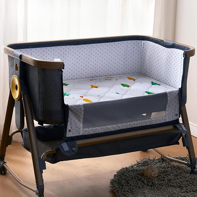 Baby Bassinet Mattress 29 x 18 inches- Firm Support and Comfort Premium Foam,Noiseless and Odorless,Hypoallergenic Small Crib Mattress, Fits Moses Basket, Dual Sided with Soft Breathable Fabric