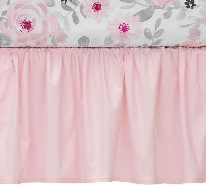 Bedtime Originals Blossom Pink Watercolor Floral 3-Piece Baby Crib Bedding Set