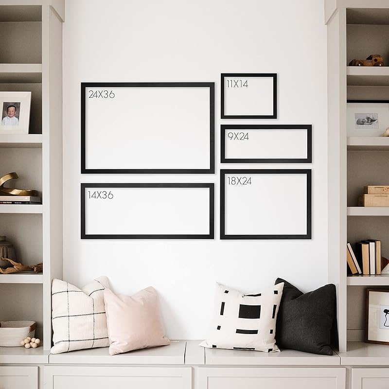Personalized Dry Erase Wall Calendar with Custom To do list and Notes Organization Sections | Large Whiteboard Calendar (24" W x 18" H, Black Frame)