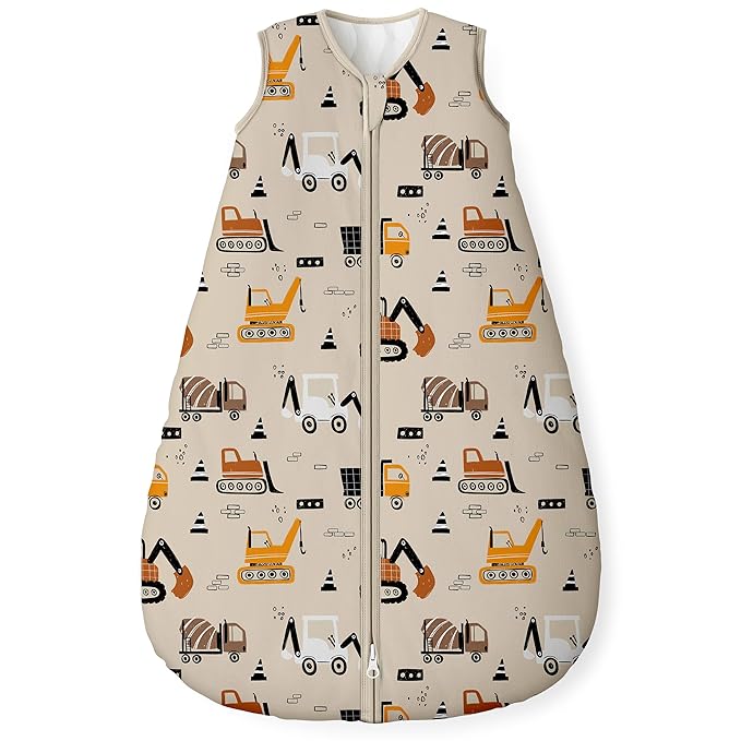 Yoofoss Baby Sleep Sack 6-12 Months, 1.5 Tog Baby Wearable Blanket with 2-Way Zipper, 100% Cotton Organic Fabric Winter Infant Sleeping Sack, Warm Soft Comfy