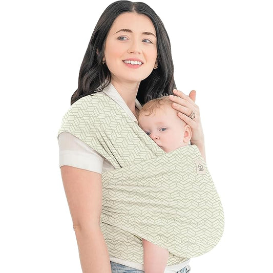 KeaBabies Baby Wrap Carrier - All in 1 Original Baby Carrier Newborn to Toddler Sling, Easy to Wear, Hands Free Bonding, Lightweight, Breathable Infant Wraps (Chevron Maze)