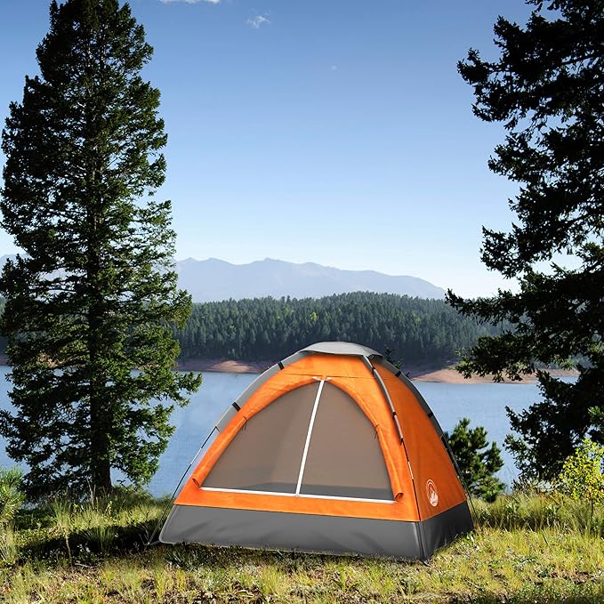 2-Person Dome Tent – Easy Set Up Shelter with Rain Fly and Carrying Bag for Camping