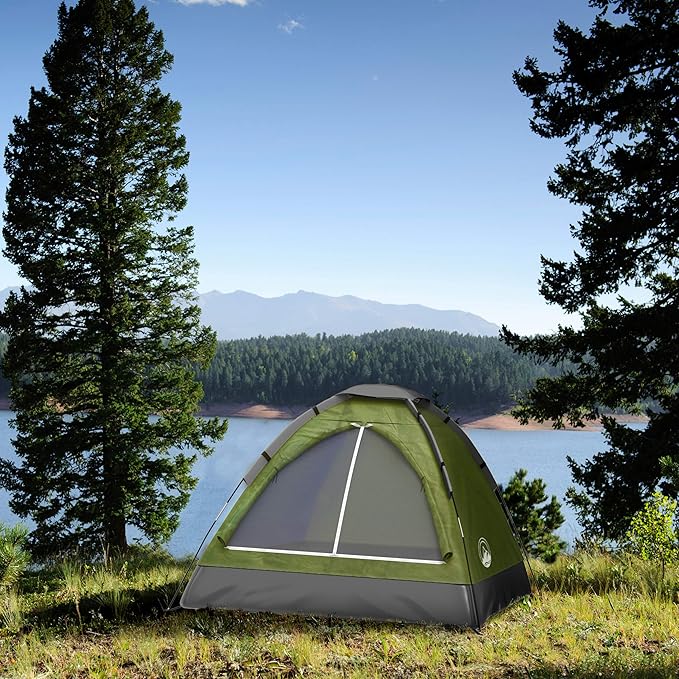 2-Person Dome Tent – Easy Set Up Shelter with Rain Fly and Carrying Bag for Camping