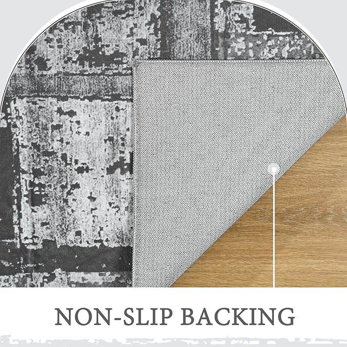 LOCHAS Washable Runner Rugs for Hallway, 2x6 Non Sip Soft Rug for Bedroom Entryway Kitchen Laundry Room, Long Abstract Carpet for Indoor Floor Bedside, Geometric Vintage Home Decor, Pet & kid Friendly
