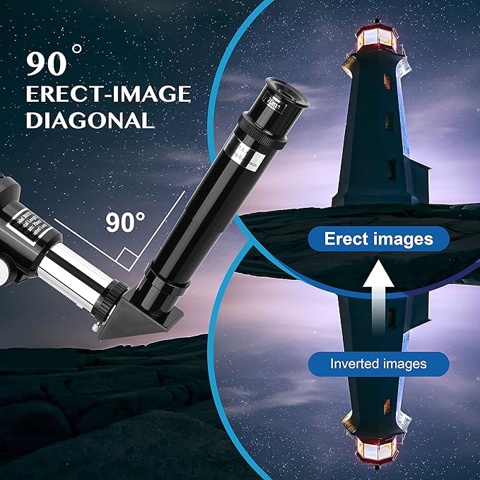 AOMEKIE Telescopes,70mm Aperture 300mm Table Tripod, Astronomical for Beginners,2 Eyepieces 150X with Smartphone Adapter Moon Filter 3X Barlow
