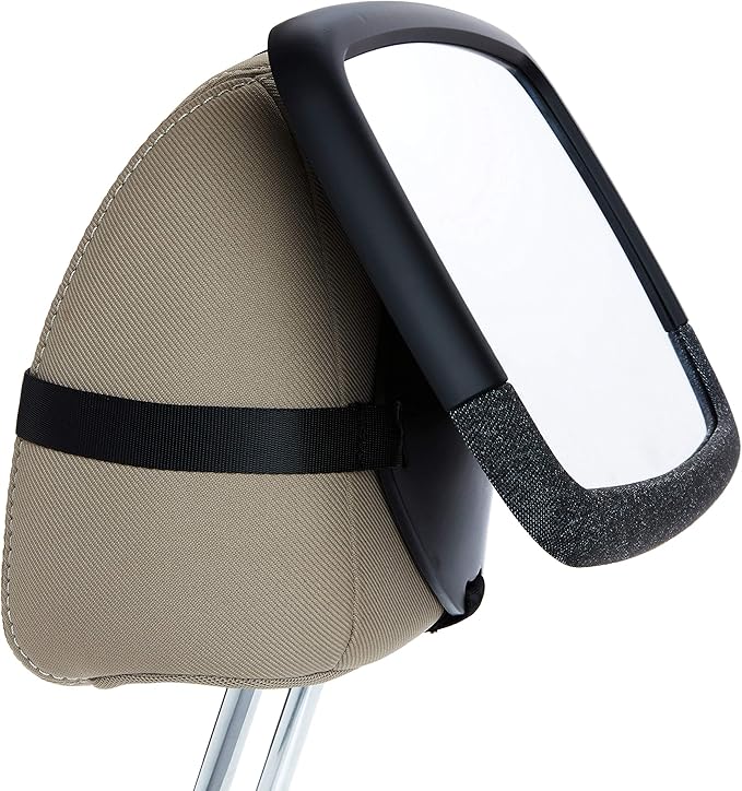Munchkin Baby Car Mirror for Rear Facing Car Seats, Pivot 360 Baby in-Sight Adjustable Auto Mirror, Black, 2 Pack