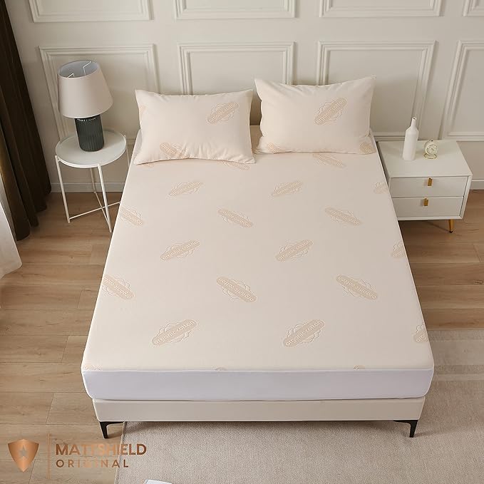 Waterproof Organic Mattress Protector Twin - Organic Cotton Breathable Mattress Pad Cover - 250 GSM Comfort - Deep Pocket - Fitted Comfort