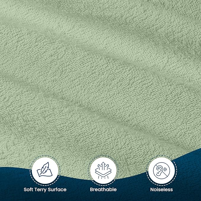 Utopia Bedding Waterproof Mattress Protector Twin Size, Premium Terry Mattress Cover 200 GSM, Breathable, Fitted Style with Stretchable Pockets (Sage)