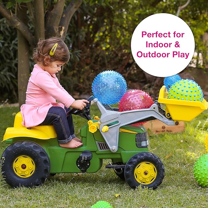 Edushape Original Sensory Ball - 7" Yellow Baby Ball Enhances Gross Motor Skills for Kids 6 Months & Up